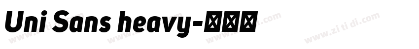 Uni Sans heavy字体转换